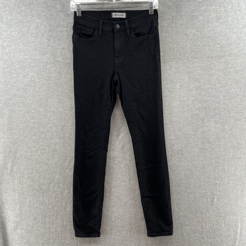 Madewell Roadtripper Black Denim Jeans Women's Size 26 Skinny High Rise